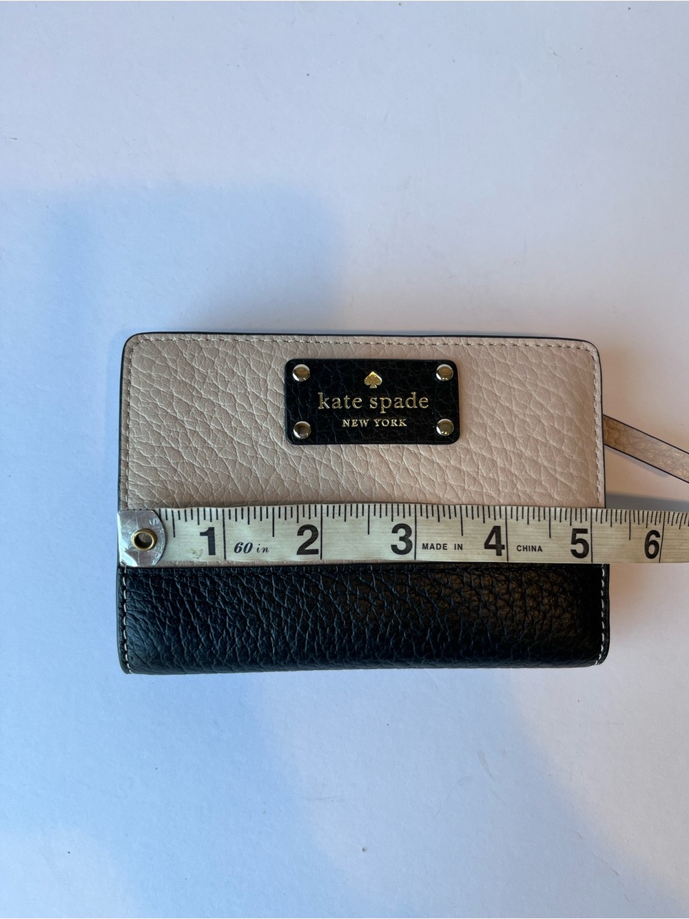 Kate Spade Tellie Two Tone Black Cream Colorblock Wallet - Picture 7 of 9
